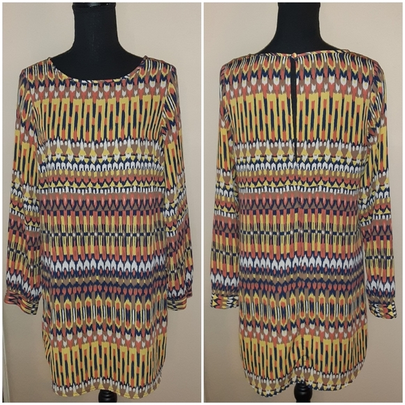 Veronica M Multi Color Shirt Dress - Picture 1 of 3